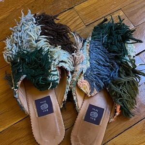 Res Ipsa Colorful Textured Slip On Loafers